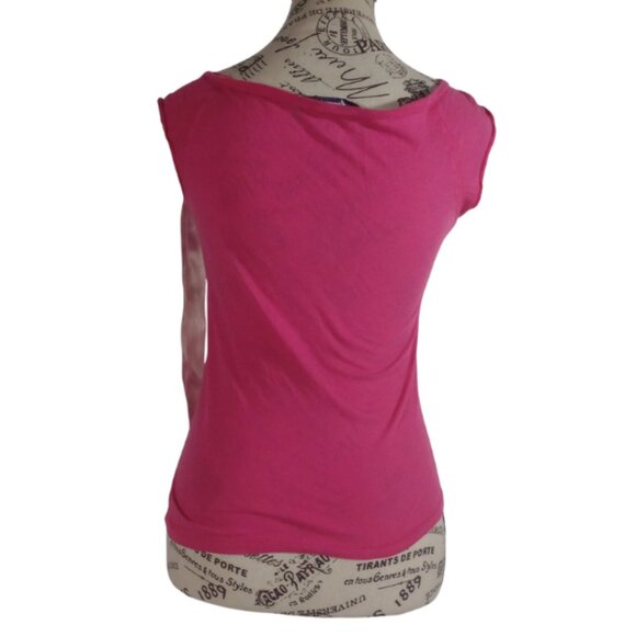 Vintage Y2K Abercrombie & Fitch 1892 Mud Wrestling Champs #1 Pink Sze M Baby Tee - Picture 2 of 7